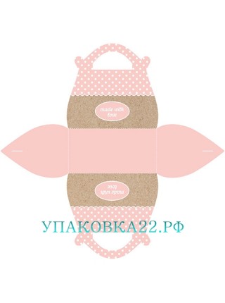 Подарочная коробочка "Горошек розовый"(саквояж) Подарочная коробочка "Горошек розовый"(саквояж)